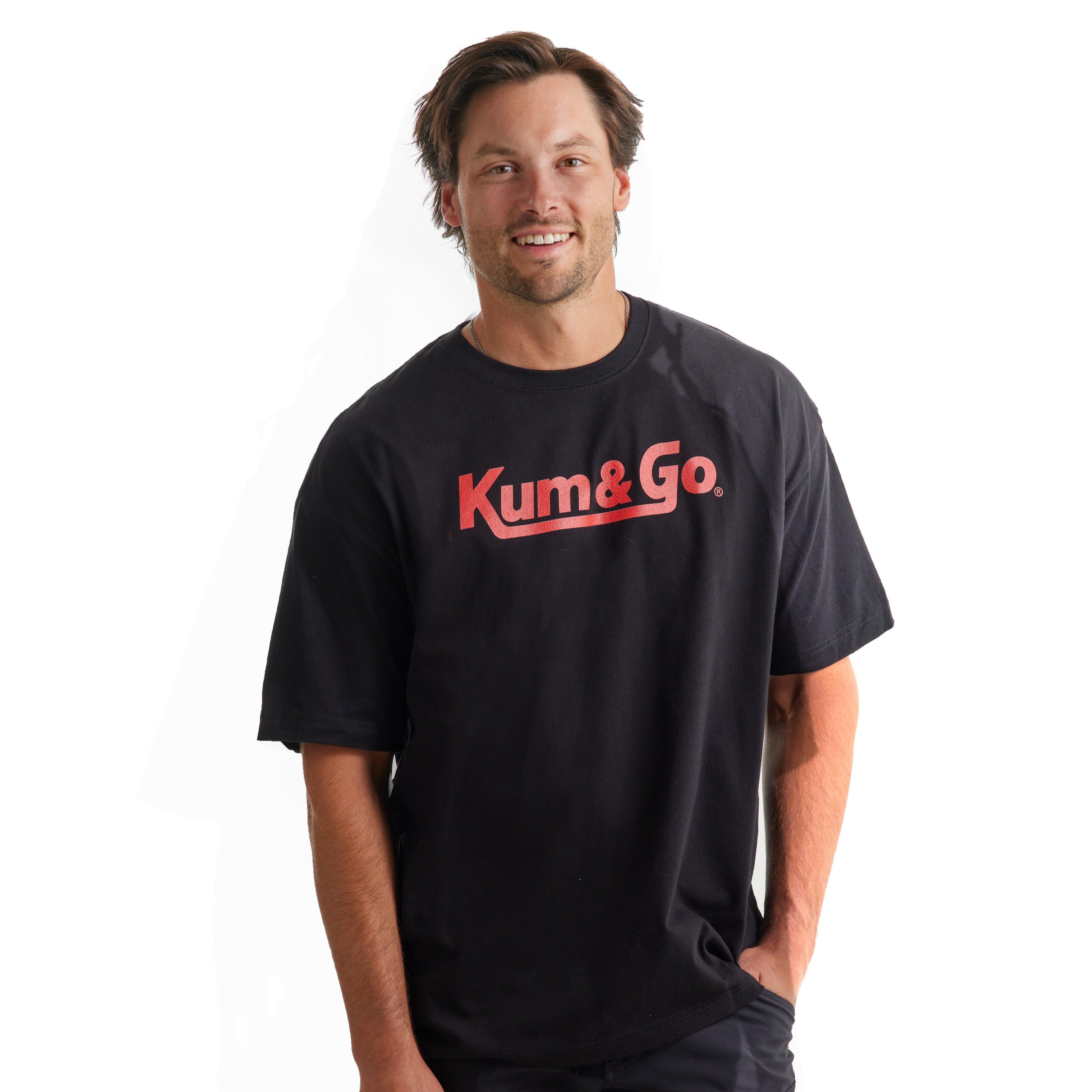 KUM & GO KG キャップ 黒と赤 (2) Kum & Go Black Two-Tone Hat – Maverik Apparel Store