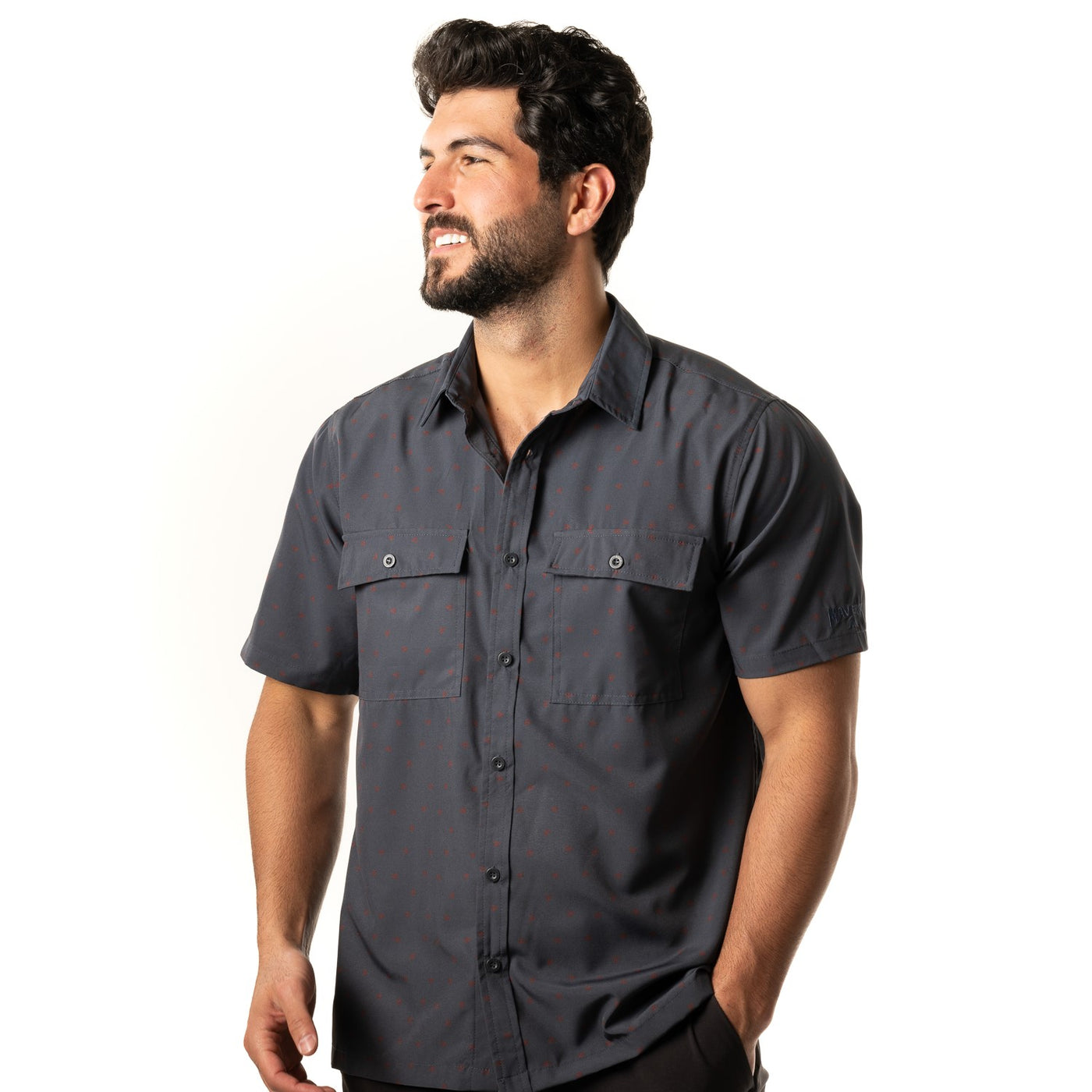 Men’s Charcoal Collared Shirt